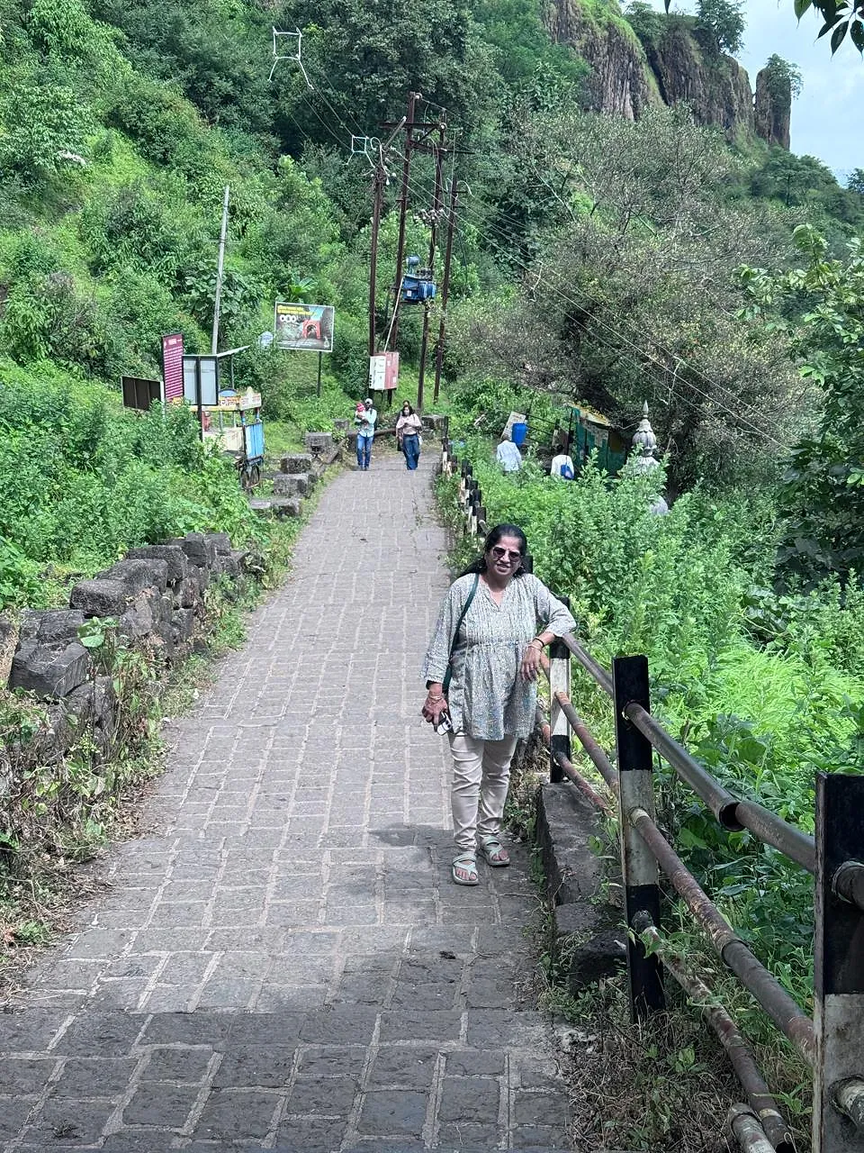 Stone stairs of Sajjangad Fort