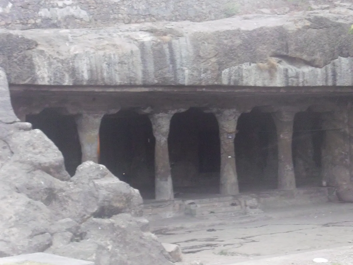 Four pillars of the Cave — Mandapeshwar Caves, Borivali