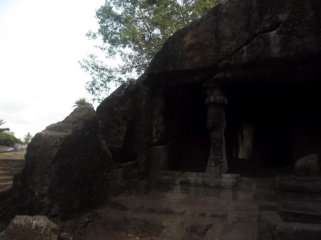 Caves on the left side — Mandapeshwar Caves, Borivali