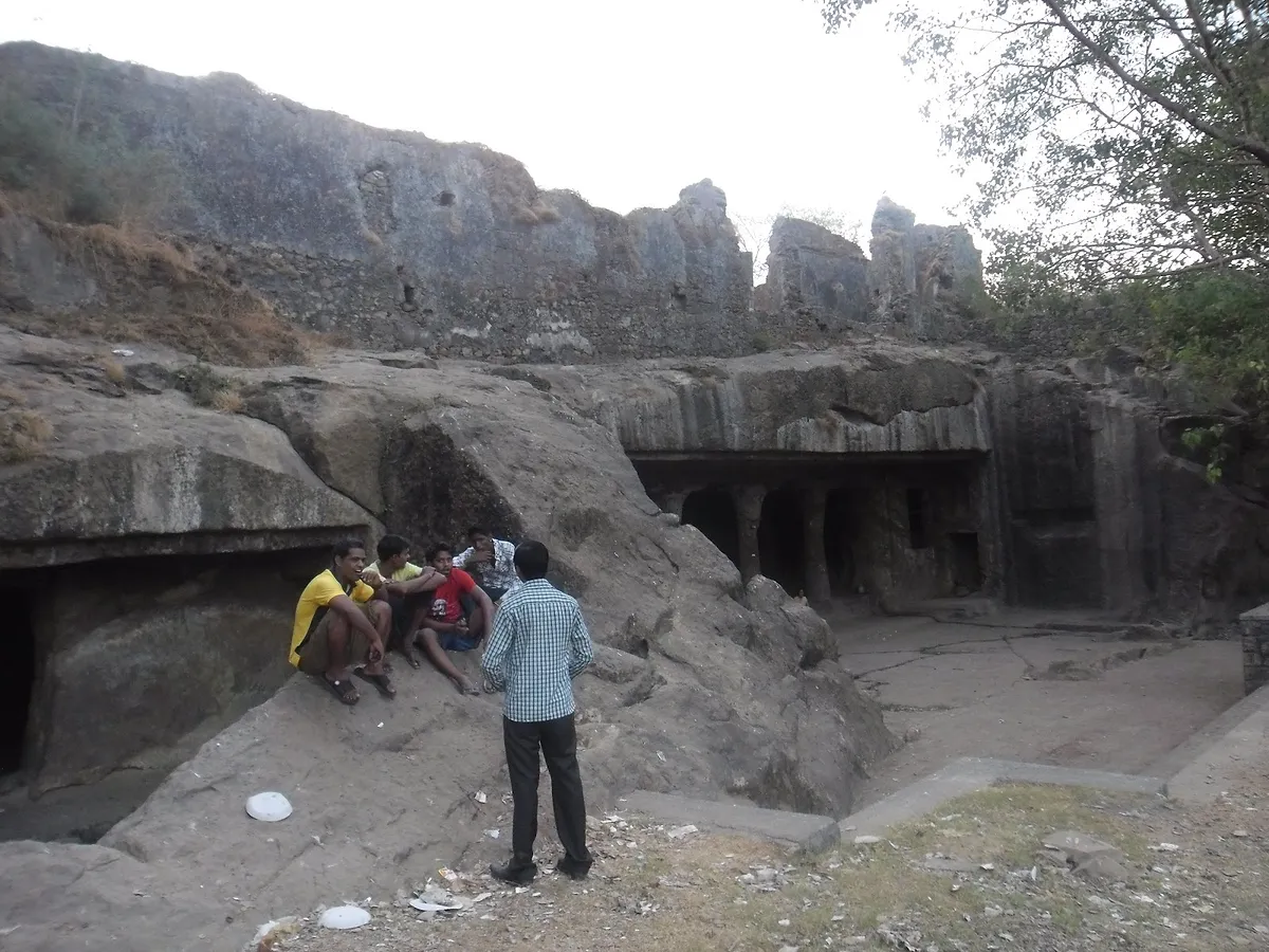 Locals loitering around — Mandapeshwar Caves, Borivali